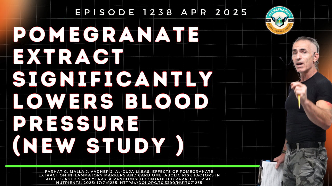 Pomegranate Extract Significantly Lowers Blood Pressure (New Study ) Ep. 1238 APR 2025