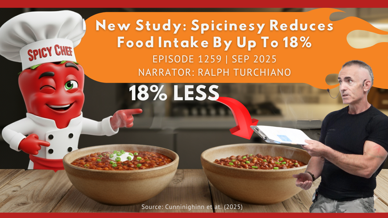 New Study: Spiciness Reduces Food Intake By Up To 18% Ep. 1259 Sep 2025